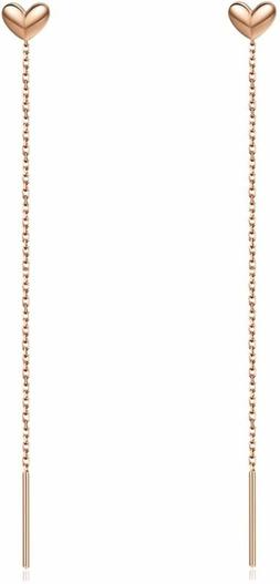 Pendenti A Forma Di Cuore In Argento Sterling Oro Rosa