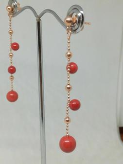 Pendenti Argento 925/1000 Ramato - Pasta Di Corallo Rosso Mm