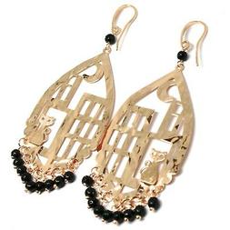 Pendenti Argento 925, Gatto, Luna, Le Favole, Agata Nera, Go