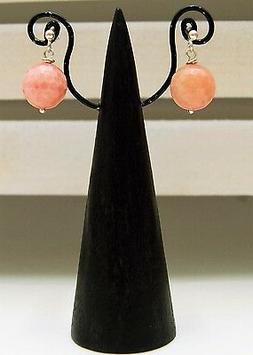 Pendenti Argento Agata Rosa Farfallina Con Perno Argento 925