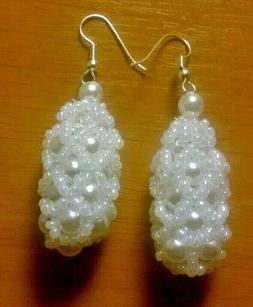 Pendenti Bianchi Perle Sposa Handmade