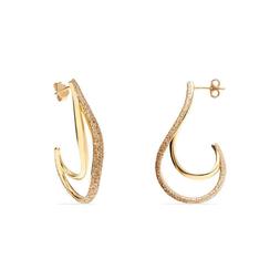 Pendenti Stroili Colore Oro Rosa Intreccio Con Glitter 16690