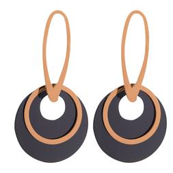 Pendenti Con Cerchi Concentrici Nero E Oro Coghan Bigod016