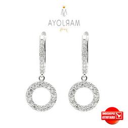 Pendenti Con Cerchio E Pav&egrave; Di Zirconi In Argento 925