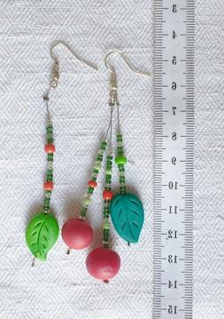 Pendenti Con Perno - Ciliegie In Fimo - Modellate A Mano