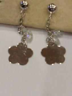 Pendenti Con Quadrifoglio , In Oro Bianco 18kt, Grammi 1,40 