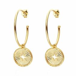 Pendenti Stroili Con Rosa Dei Venti In Bronzo Dorato Fortuna