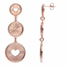 Pendenti Stroili Cuore E Raggi Bronzo Rosato 1665719 Amore L