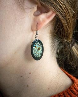 Pendenti Da Donna Di Forma Ovale, Decorati Con Finta Pietra 