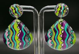 Pendenti Da Donna Vintage Pop Art Colorati  Fatti In Italia