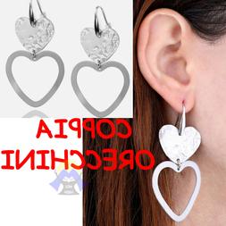 Pendenti Donna Cuore Grandi Color Argento Moda Ragazza In Me