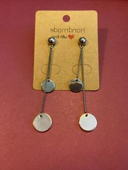 Pendenti Donna In Acciaio Color Bronzo E Argento - Chiusura 