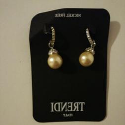 Pendenti Donna Perle Brillantini Classic Chic Tre Made In It