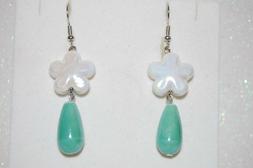 Pendenti Fatti A Mano Con Perle In Ceramica Fiore Bianco-goc