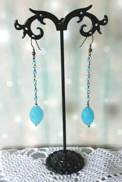 Pendenti Fatti A Mano In Argento 925 Cristalli Azzurro/verde