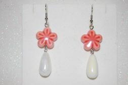 Pendenti Fatti A Mano, Perle In Ceramica Fiore Corallo-gocci