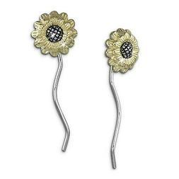 Pendenti Girasole 925 Argento Donna Orecchini Sdo46