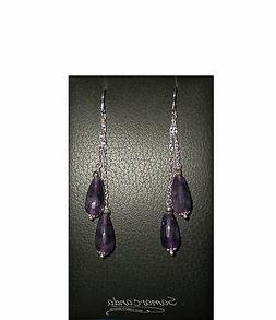 Pendenti In Ametista Con Amo In Argento 925 Made In Italy