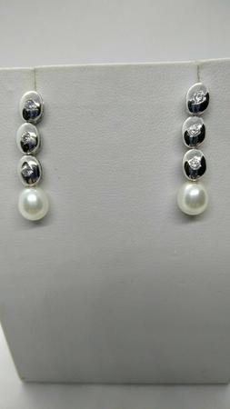 orecchini pendenti in argento 925 1000 rodiato