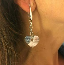 Pendenti In Argento 925 Rodiato Con Cuori Incisi