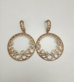 Pendenti In Metallo Dorato Con Strass Forma Rotonda