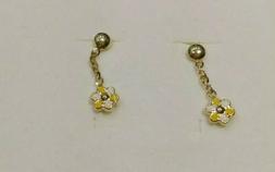 orecchini pendenti in oro giallo 18 kt