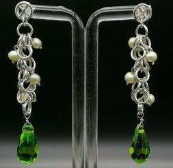 Pendenti Lunghi Chandelier Argento 925 Gioiello Italiano Da 