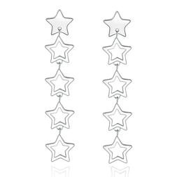 Pendenti Lunghi Donna Ragazza Stelle Acciaio Srl21 Compleann