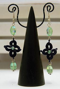 Pendenti Margherita Uncinetto Ovaline Verdi Monachelle Color