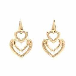 Pendenti Monachina Ottone Rosato Cuori Nel Cuore Glitter Str