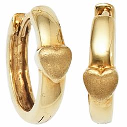 Pendenti Orecchini Cerchio Cuore Cuori 333 Oro Orecchini Bam