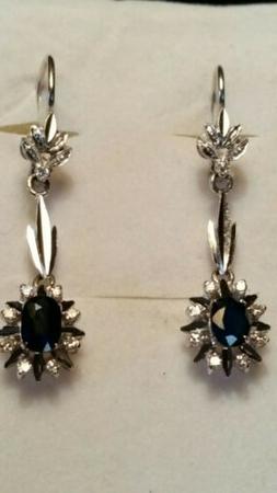 Pendenti Oro Bianco 18 Kt Carati 750 Diamanti 0,40 Ct Zaffir