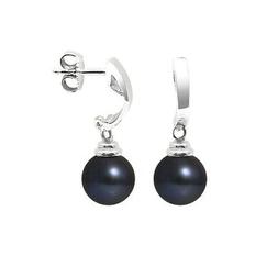 Pendenti Perle Coltivate D'acqua Dolce Nere E Oro Bianco