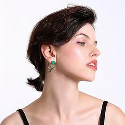 Pendenti Rettangolari Nel Resina Verde Foglia Cava Nel Lega 