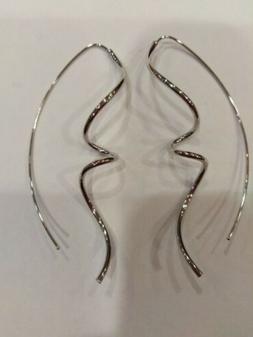 Pendenti Rigidi Ondulati , In Oro Bianco 18kt, Grammi 1,90 ,