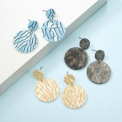 Pendenti Rotondi Doppi Geometrici Acrilici Orecchini Pendent