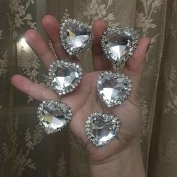 Pendenti Scintillanti Con Cuori Gemstones/strass/stile Rich 