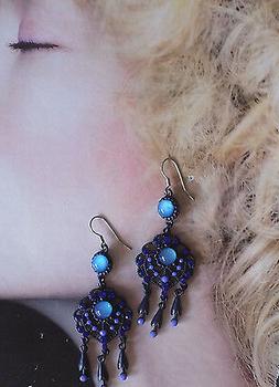 Pendenti Strass Blu Azzurri Lilla - J5