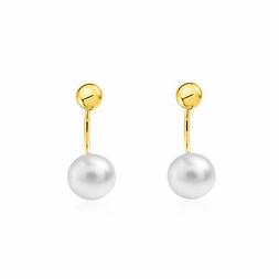 Per Donna Doppi Con Sfera Da 5 Mm E Perla - Oro Giallo 9k  (