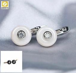 Per Donna Stud Aaa Cz Element 585 Regalo Di Gioielli In Cera