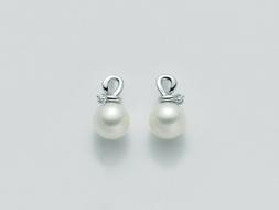 Miluna Perla 6,5-7 In Oro 375% Bianco E Diamanti. Cod. Per18