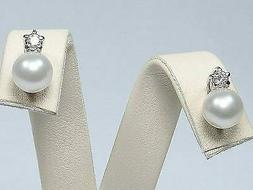 Perle Akoya E Diamanti 0,10 In Oro 18 Kt Ultimi Rimasti