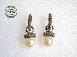 Perle Bianche E Strass Perline Monachelle Nichel Free Donna 