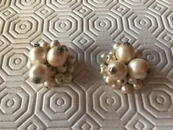 Perle Bianche Vintage Con Clips