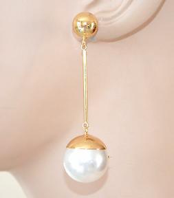 Perle Donna Oro Pendenti Eleganti Da Cerimonia Sposa Matrimo