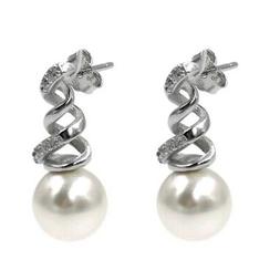 Perle Montatura Vortice In Argento 925 Con Zirconi Bianchi