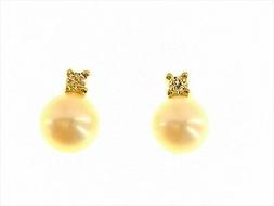 Perle Punto Luce Donna Oro Giallo 18 Kt Carati Ct 750 1,15 G