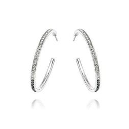 Piccole Creoli Ornata Cristalli By Swarovski Bianco E Noi