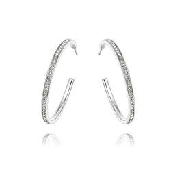 Piccole Creoli Ornata Cristalli By Swarovski Bianco