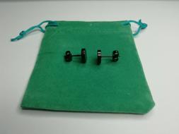 Piercing Finto Dilatatore Nero A Bottone Disco Uomo Donna Un